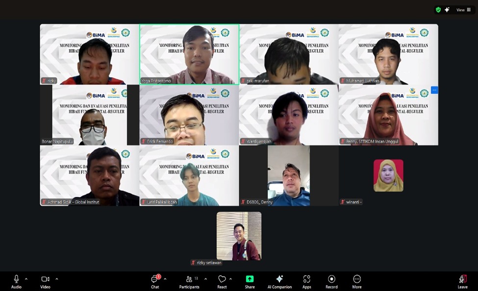 Monev Internal Program Penelitian "Model dan Platform Pembelajaran berkelanjutan terintegrasi Artificial Intelligence"